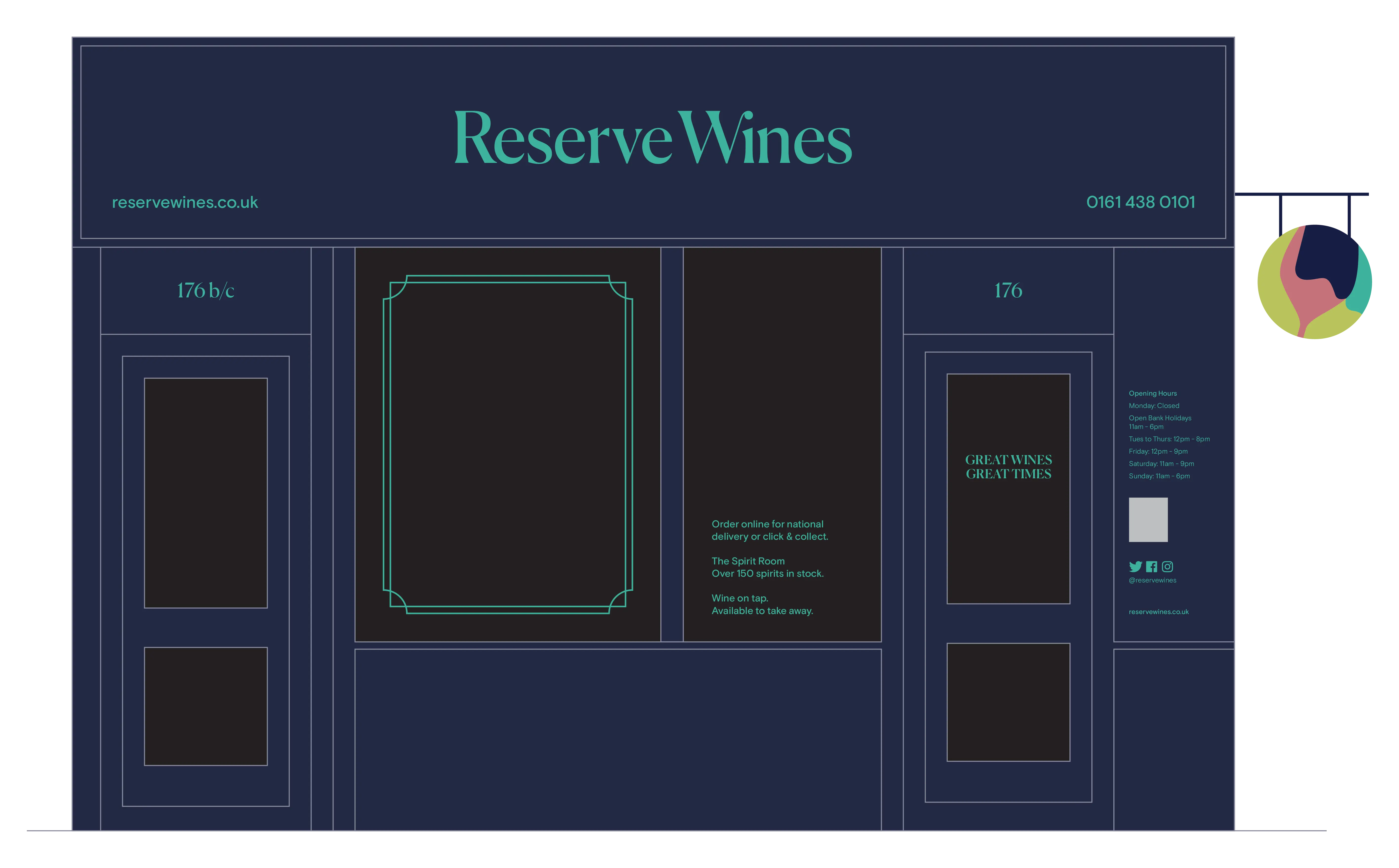 landing page of reserve Wines 