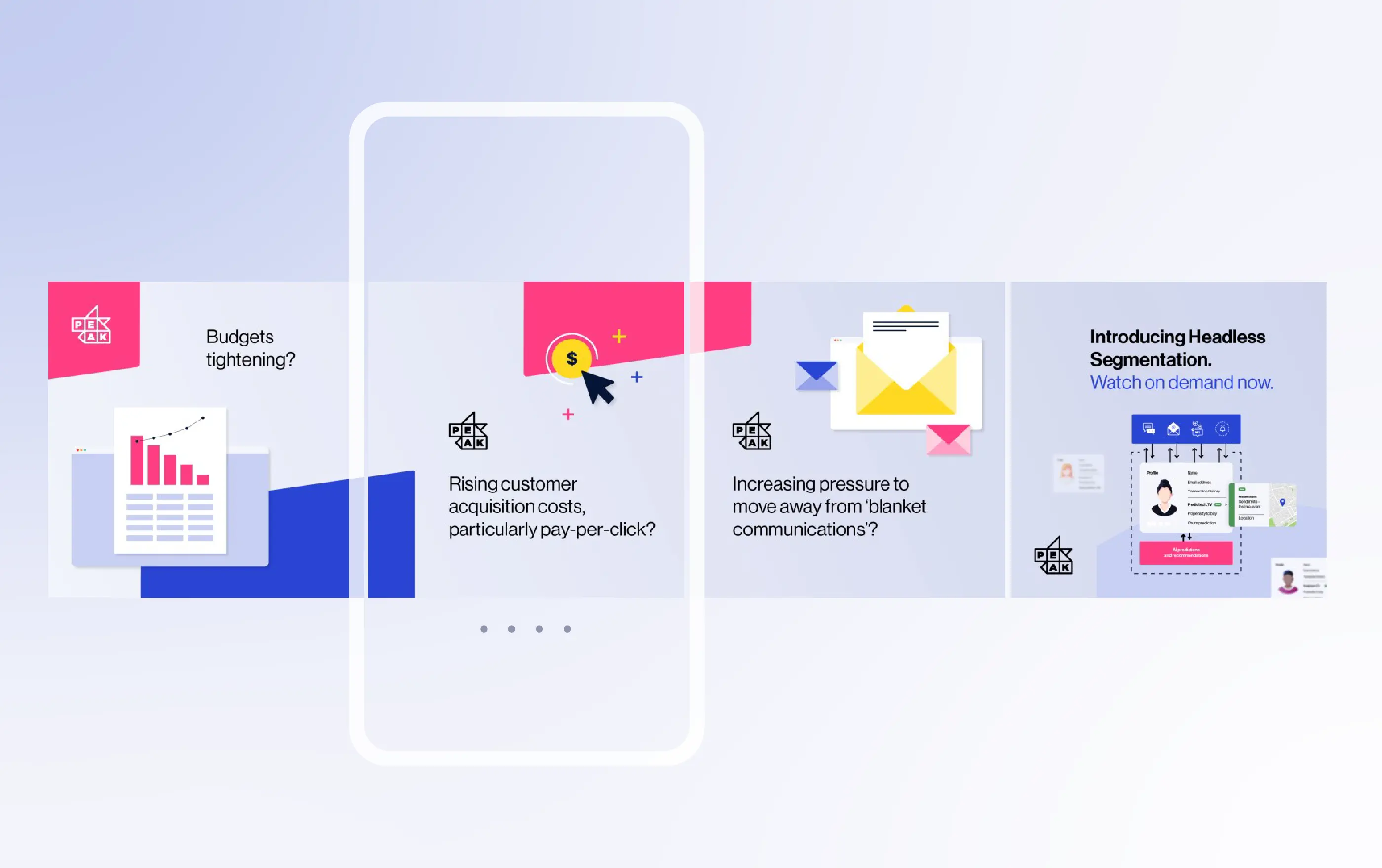 Image of the Peak website's landing page