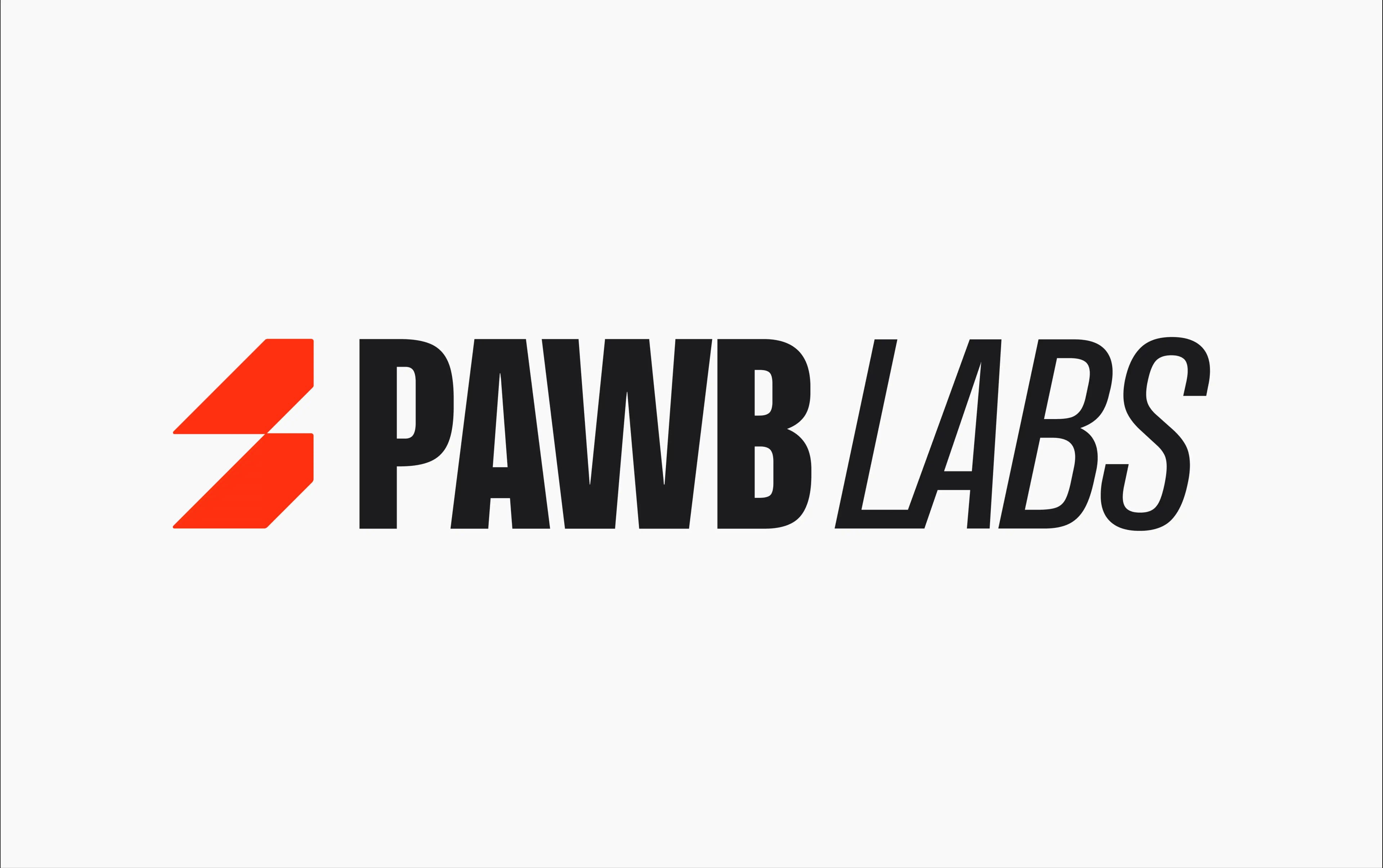 red logo and the words pawb labs in black over a white background.